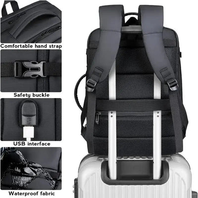 Sac à dos de voyage 17 pouces avec port USB – Taille cabine Ryanair