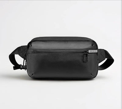 Sac de poitrine Golden Wolf pour homme, sac bandoulière 2 L, sac transversal pour téléphone portable et passeport, sac latéral élégant, sac banane résistant à l’eau, idéal pour le bureau, les sorties décontractées et l’usage quotidien.