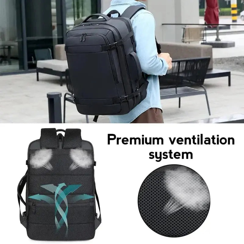 Sac à dos de voyage 17 pouces avec port USB – Taille cabine Ryanair